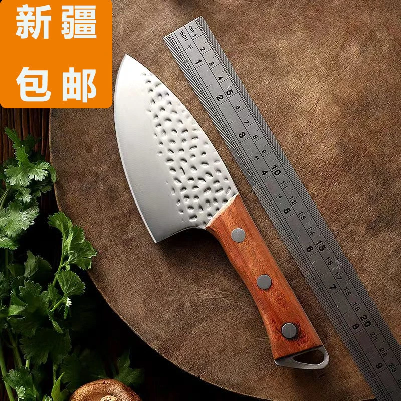 新疆包邮强钢手工锻打切肉刀蒙古家用锋利切牛扒水果瓜果刀多功能