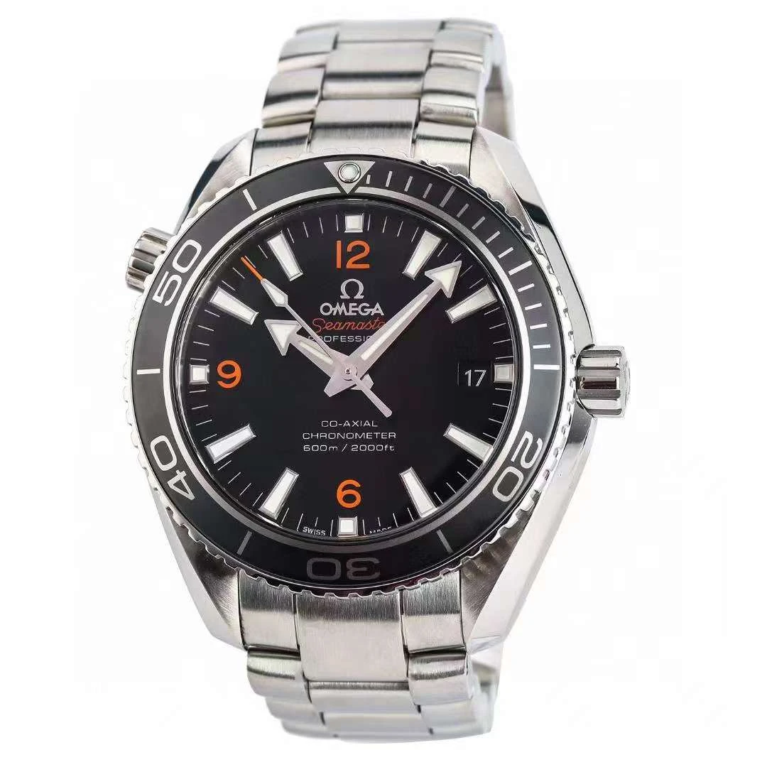 99新 Omega/欧米茄 海马600黑盘橙色刻度/表径45.5mm/46100公价