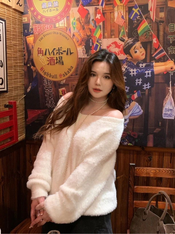 氛围的神｜防水貂绒毛衣｜宽松毛茸茸