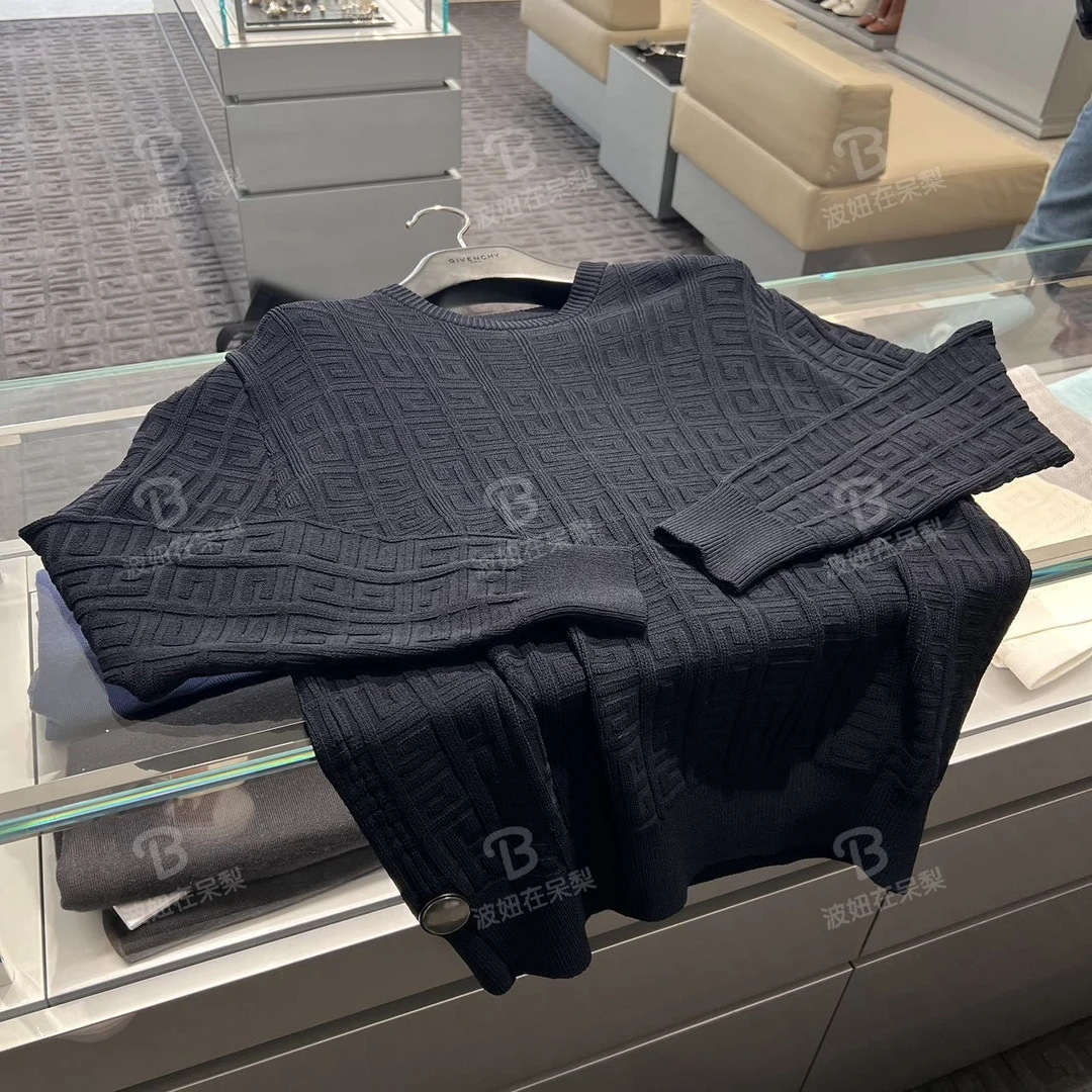全新未使用 Givenchy/纪梵希 男士毛衣藏蓝色
