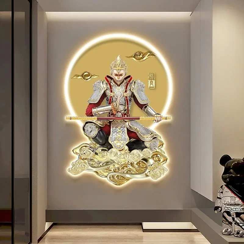 斗战胜佛孙悟空玄关装饰画艺术齐天大圣立体感设计走廊过道装饰画