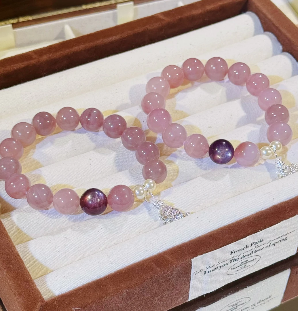 A65 《流苏紫马粉水晶》紫马粉手串