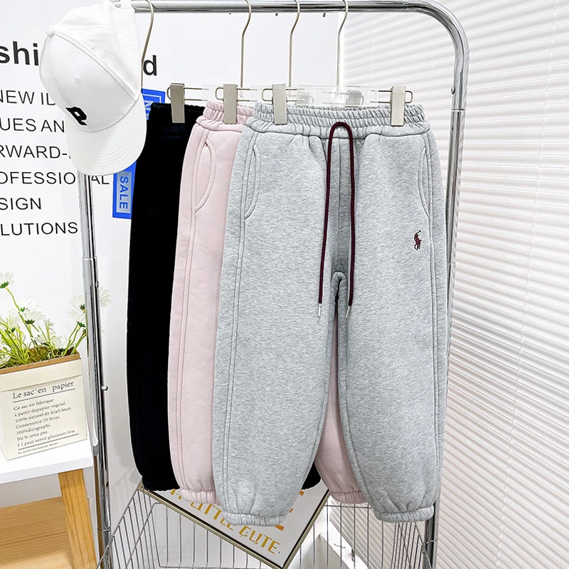 【加绒特厚】冬季新款女童裤子儿童秋装休闲裤宽松zb3903简一一童装