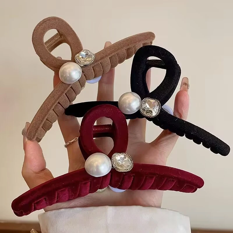 2023新款盘发复古轻奢秋冬发夹后脑勺盘发抓夹气质ins高端鲨鱼夹