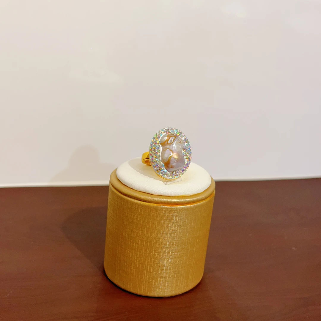 铜合金仿珍珠戒指  دىلخۇش مەرۋايىت ئۈزۈكى 仿珍珠戒指0191