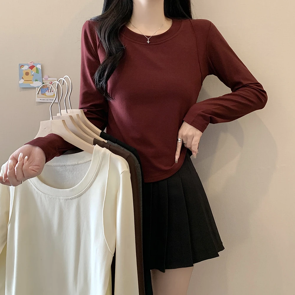 【小曹大码】秋季大码女装新款长袖打底衫上衣-ZXJ2988