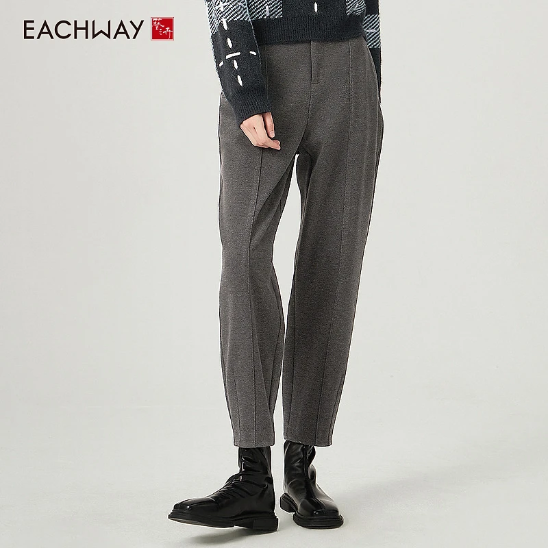 榉树西装料舒适收口设计感显瘦休闲长裤ET41H02209