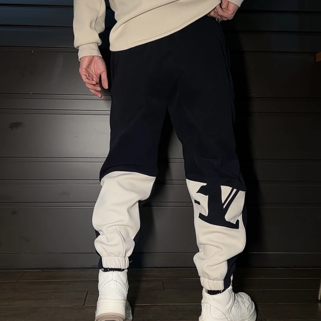 DB 男装冬季新款加绒加厚休闲裤男轻奢潮牌洋气卫裤情侣款9528