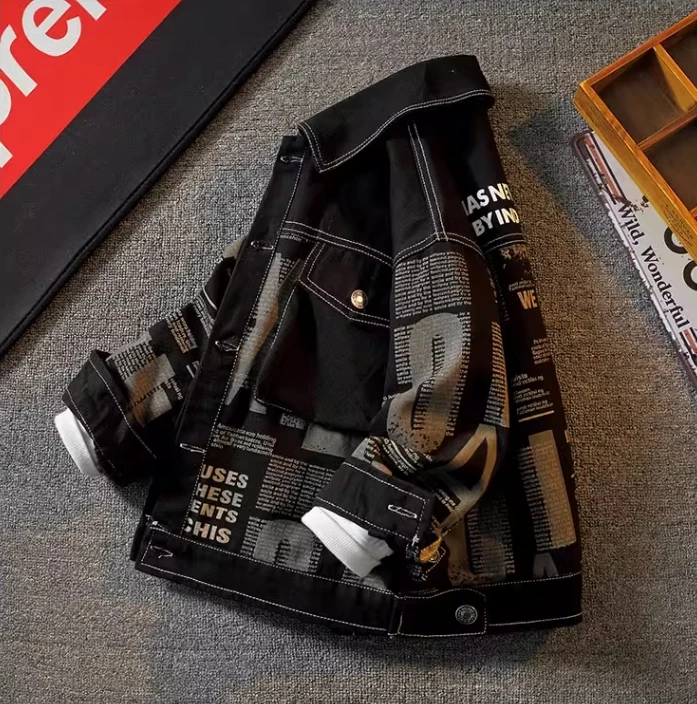 男童秋装牛仔外套春秋款2025新款中大童男孩儿童上衣洋气休闲夹克