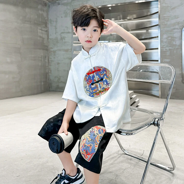 男童夏装汉服套装2025新款儿童夏季中大童中国风夏款古风中式唐装
