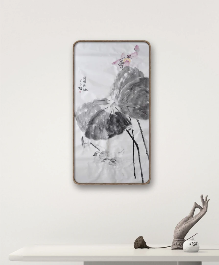 《荷塘清趣》纯手绘国画画芯四尺的138*69cm新品上市福利价