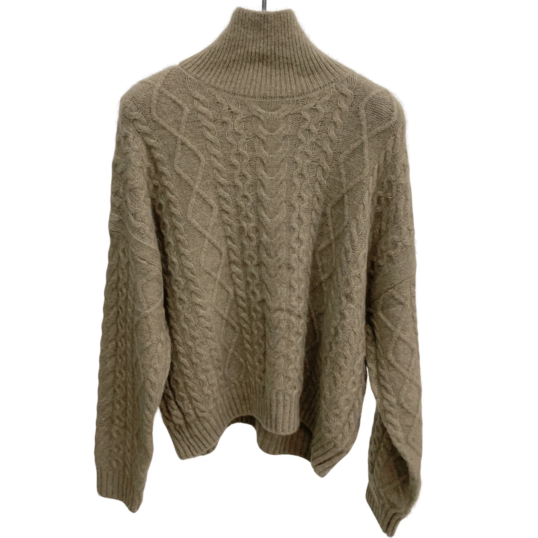 依家——84063加厚骆马绒立领绞花套头毛衣女