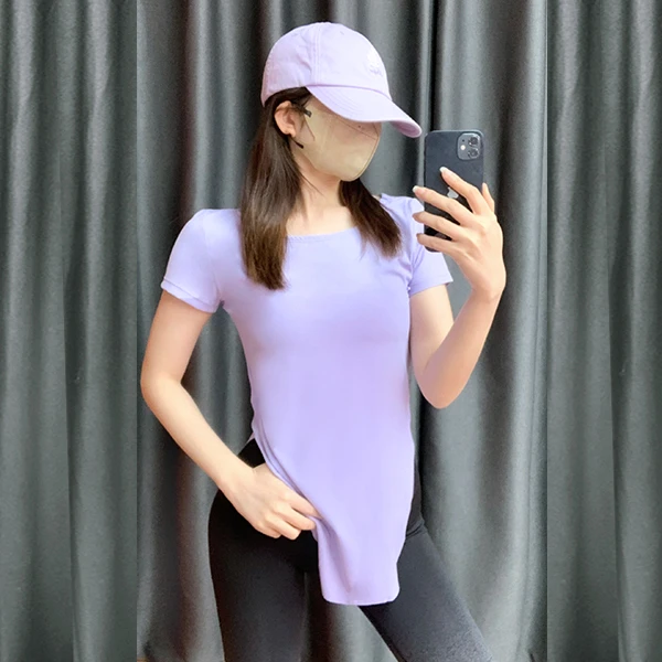 【乐姐优选】J31050高端健身服运动上衣短袖跑步训练瑜伽上衣