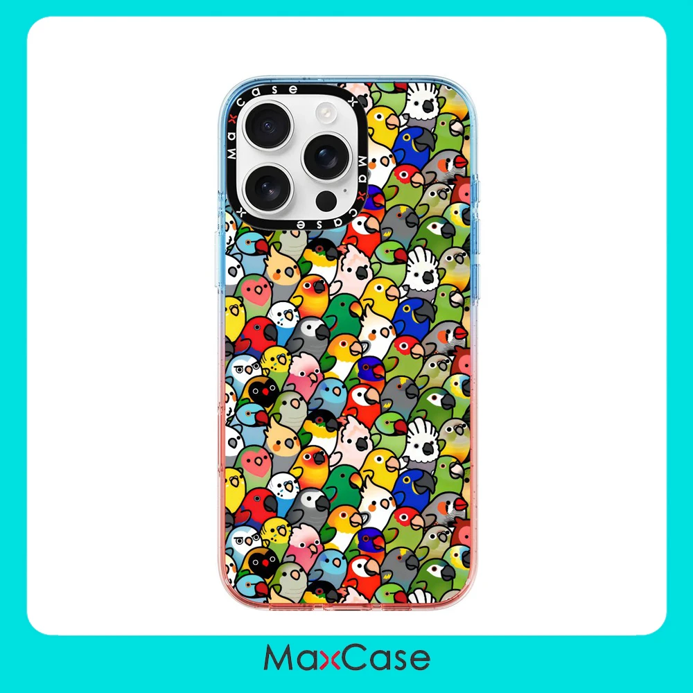 MaxCase 绿色鹦鹉手机壳防撞防摔适用iPhone16ProMax/16Pro/Plus