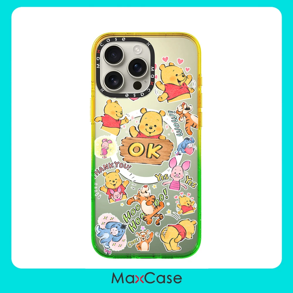 MaxCase 维尼小熊手机壳防撞防摔适用iPhone16ProMax/16Pro/Plus
