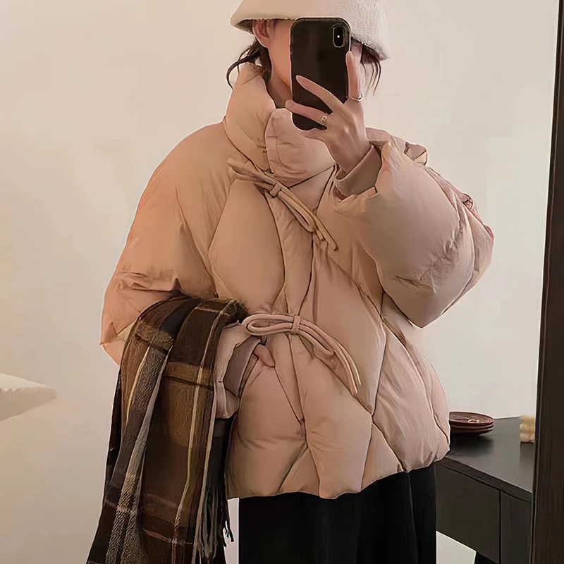 2023冬季新款羽绒服女短款通勤气质吉祥结保暖小个子面包服