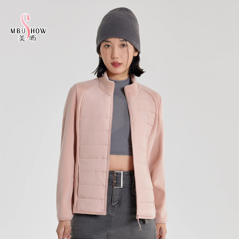 美咘秋冬情侣休闲时尚百搭舒适立领加厚保暖气绒服65800