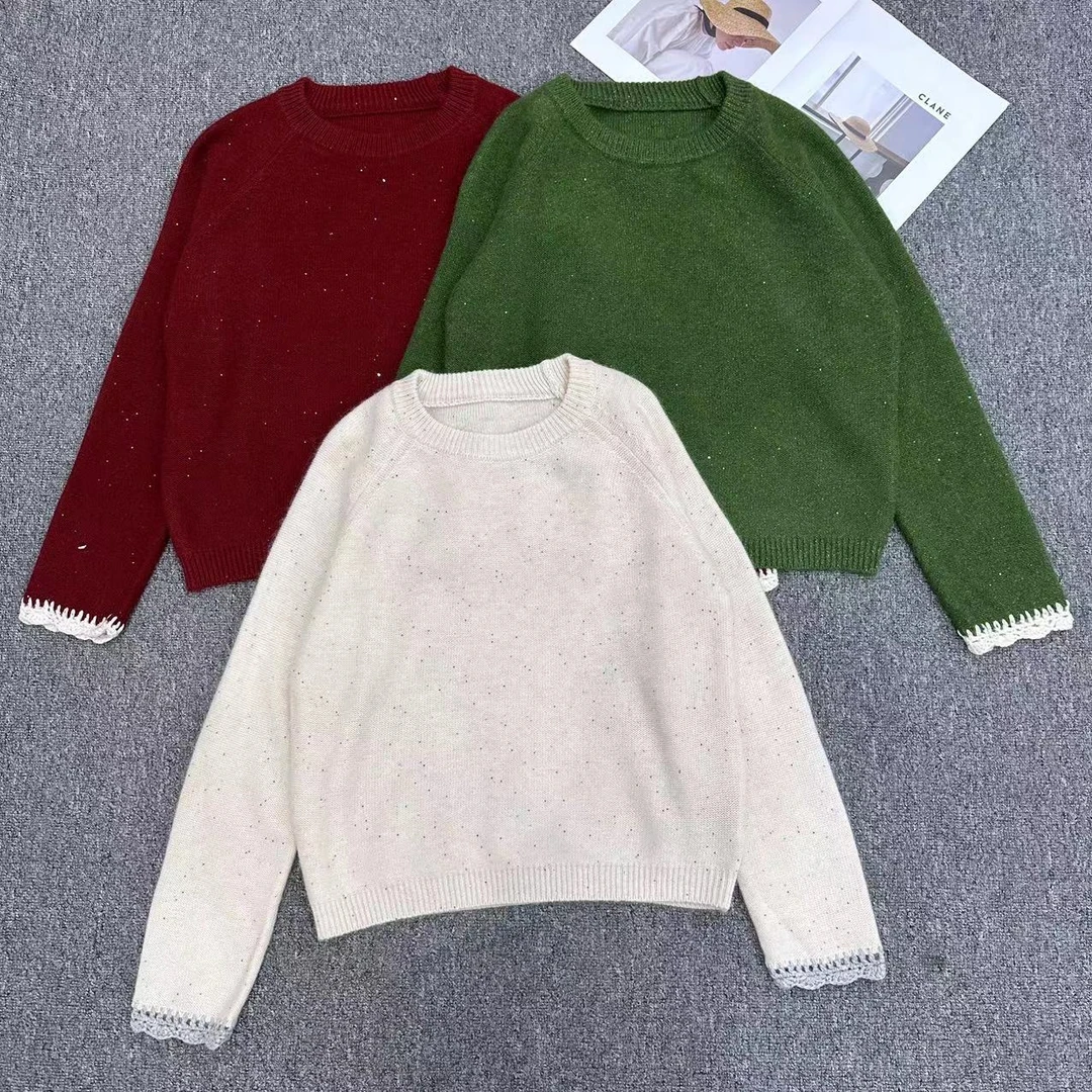 【周周家】R3160濮院秋冬季圆领山羊绒套头细闪女士休闲时尚街头