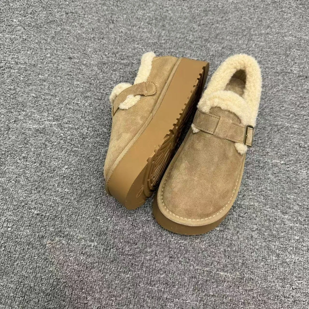 【周周家】X3009濮院秋冬季咖色鞋子女士休闲舒适