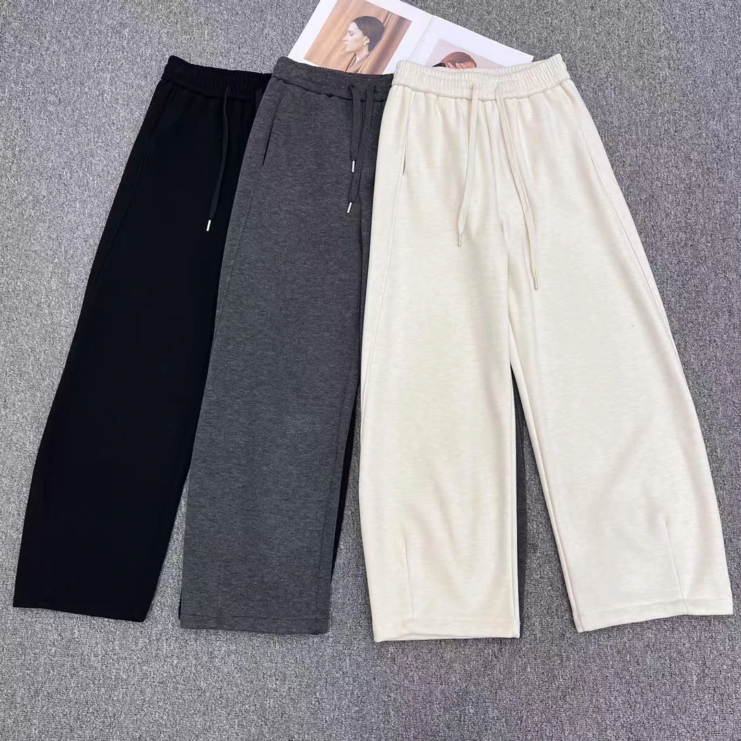 【周周家】K3110濮院秋冬季纯色弯刀裤加绒加厚女士时尚街头风