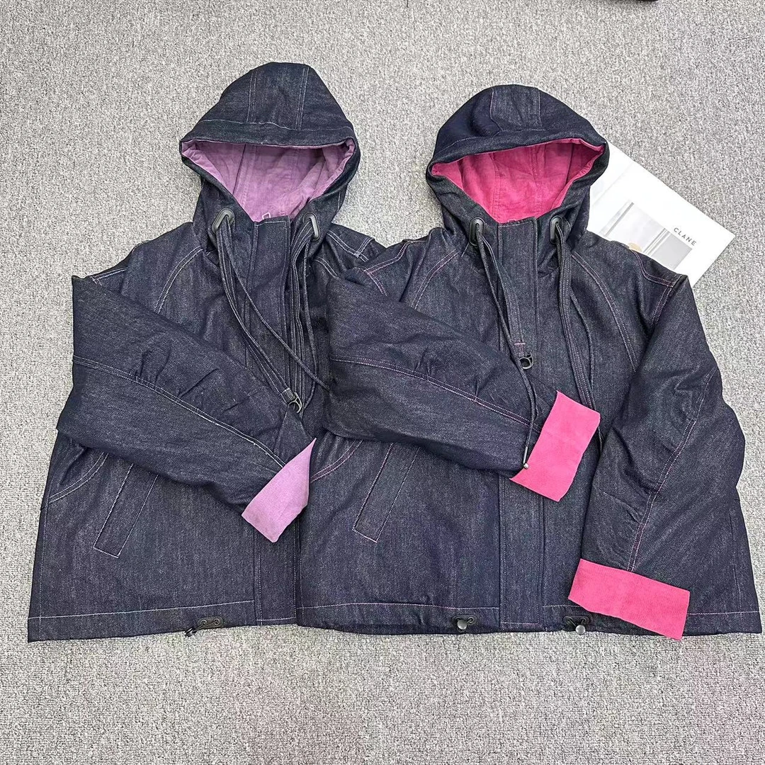 【周周家】R3191濮院秋冬季羽绒服牛仔外套女士休闲时尚街头风