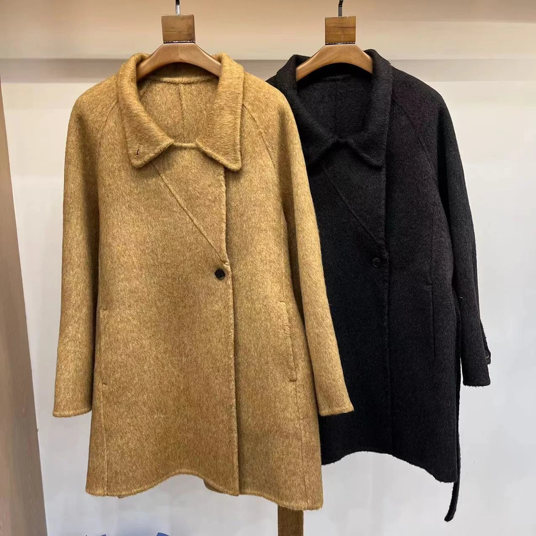 【周周家】R1307濮院大衣外套纯色短款女士休闲气质上衣