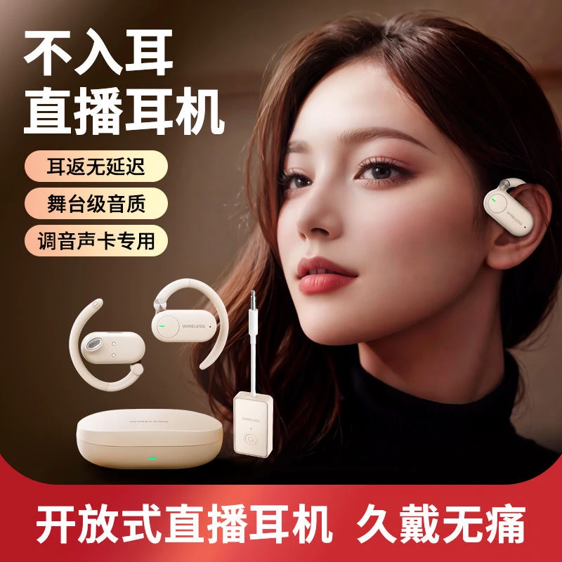 DK/得科M6C不入耳迷你直播声卡专用耳机防掉高颜值隐形唱歌舞蹈