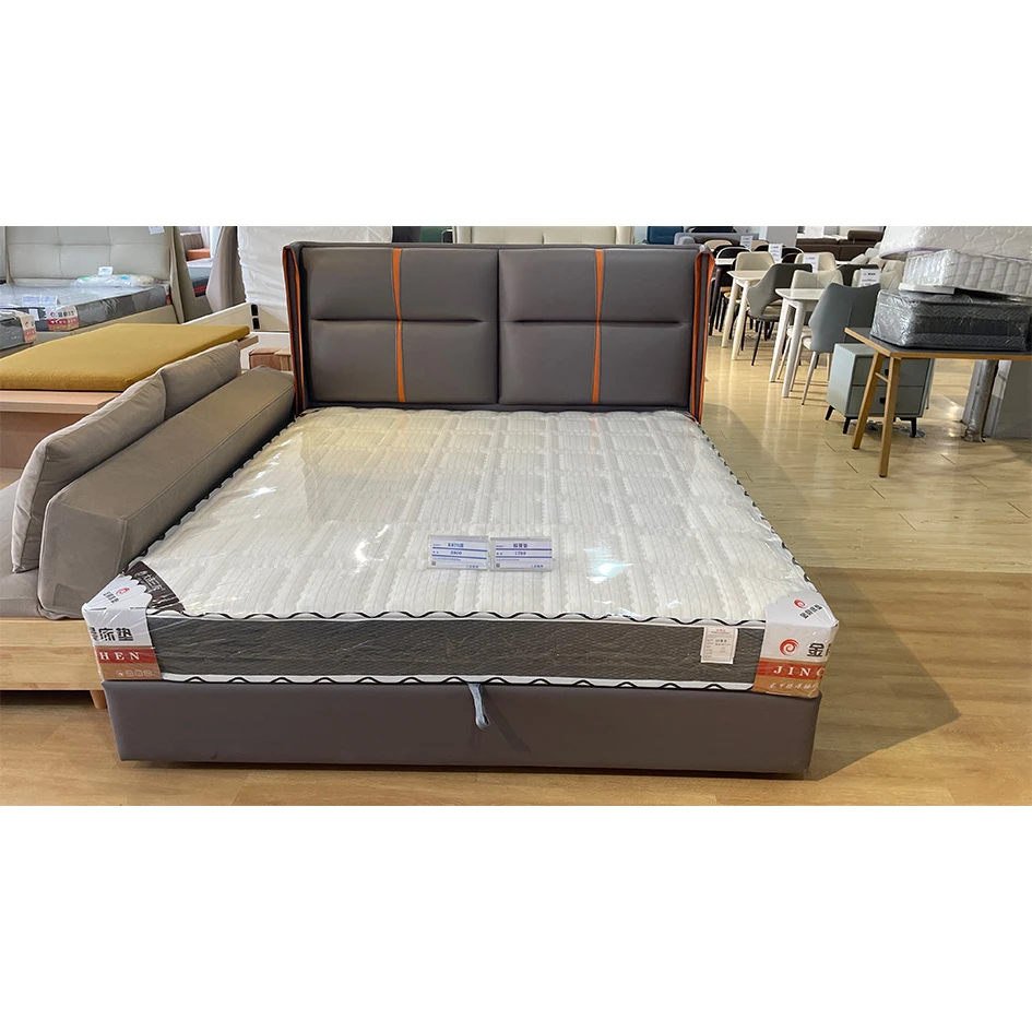 R870软体床，实木框架，意式，高端大气