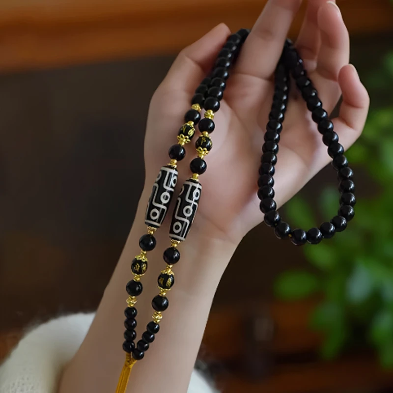 【唐卡挂绳】手工编织手搓绳竖穿横穿珠珠链唐卡专用编制链