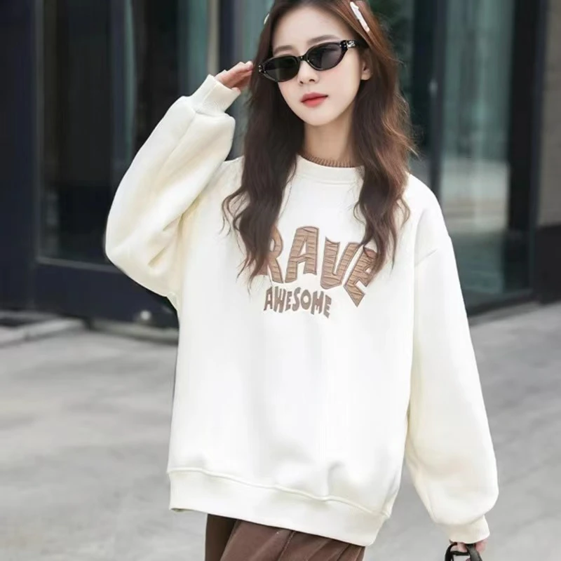 女童卫衣春款2024新款中大童时尚百搭休闲卫衣女孩小众外穿学生版