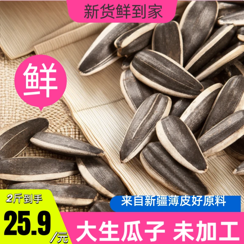 青铜葵花新货生葵花籽瓜子大颗粒带壳薄皮2斤装新鲜食用营养产品
