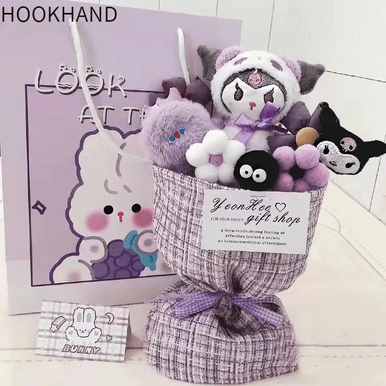 库洛米玩偶花束公仔生日礼物送女生毛绒可爱送女朋友闺蜜手工L142