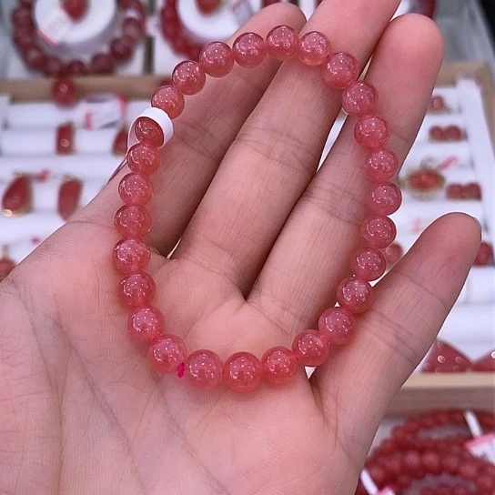 菱锰矿（红纹石）手绳未镶嵌