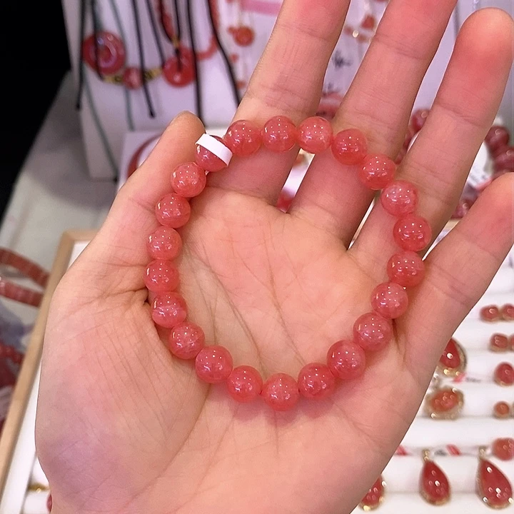 菱锰矿（红纹石）手串未镶嵌
