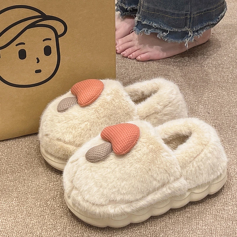 可爱包跟棉鞋女冬季2025新款情侣室内居家软底毛绒厚底保暖棉拖鞋