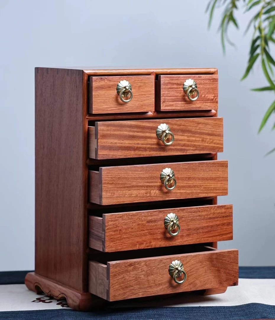 缅甸花梨全独板六斗柜花梨木