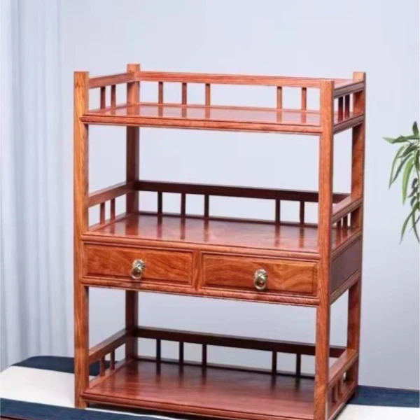 缅甸花梨木类大果紫檀全独板博古架