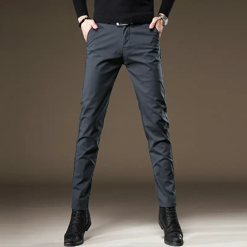 jeep吉普高端轻商务休闲裤子男士韩版修身百搭潮流锥形四季款长裤