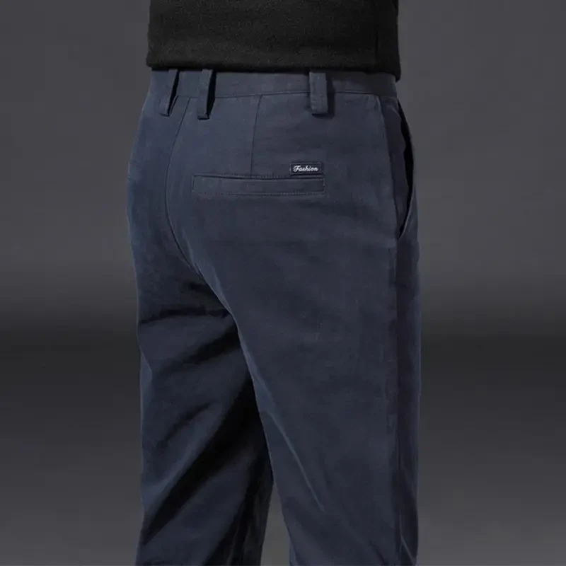 jeep吉普香港夏季直筒休闲裤男士弹力修身潮流百搭商务男士长裤子