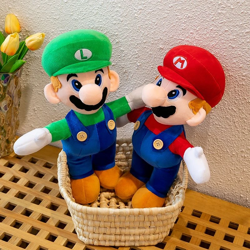 超级玛丽毛绒玩具公仔马里奥玩偶儿童玩具卡通布娃娃生日礼物男贝