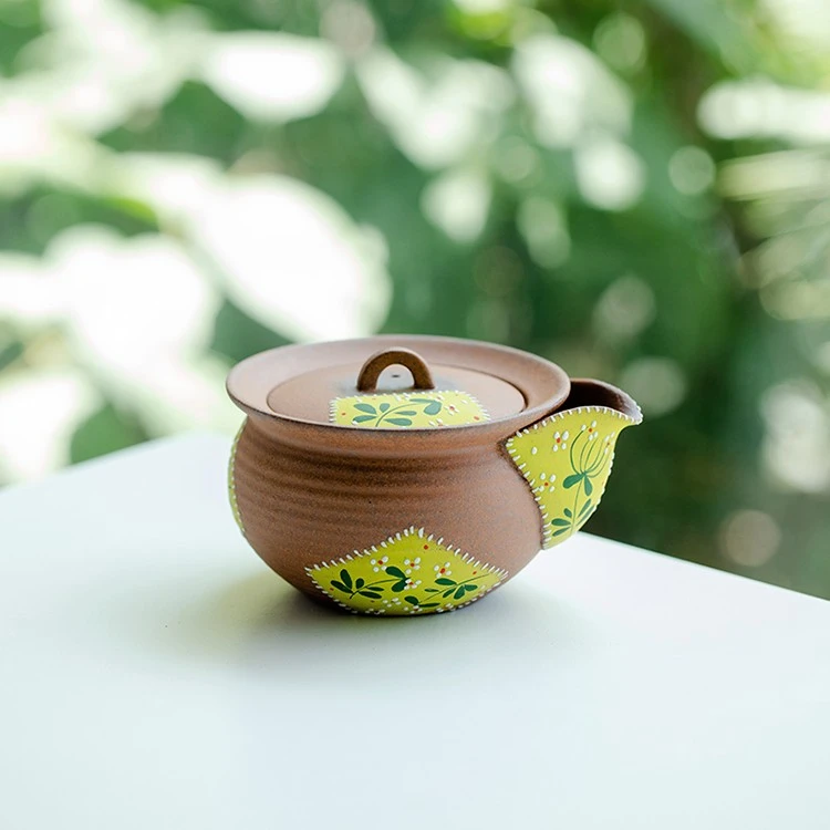 停产老岩泥手抓壶创意侘寂风泡茶壶家用陶瓷功夫泡茶器