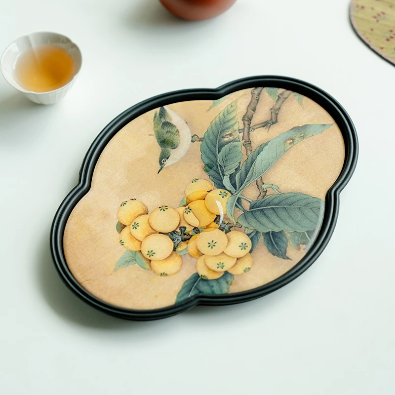 德白创意吸水茶盘家用现代干泡台小型储水式茶台功夫茶具托盘壶承