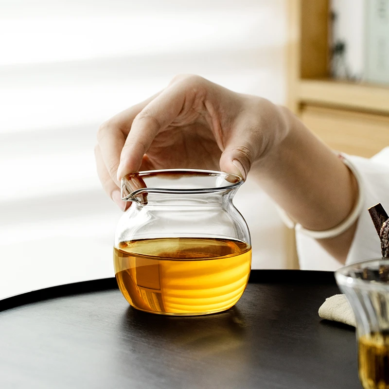 德白公道杯透明玻璃公杯分茶器家用加厚耐热分茶杯功夫茶道茶配件