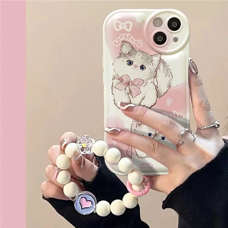 【苹果/华为/OPPO/VIVO/小米/荣耀】优雅猫咪硅胶小众可爱手机壳