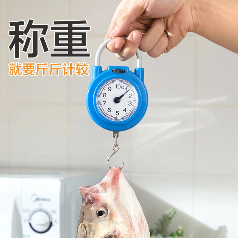 居家家手提秤小秤高精度弹簧秤随身便捷式小型带小勾秤厨房秤鱼器