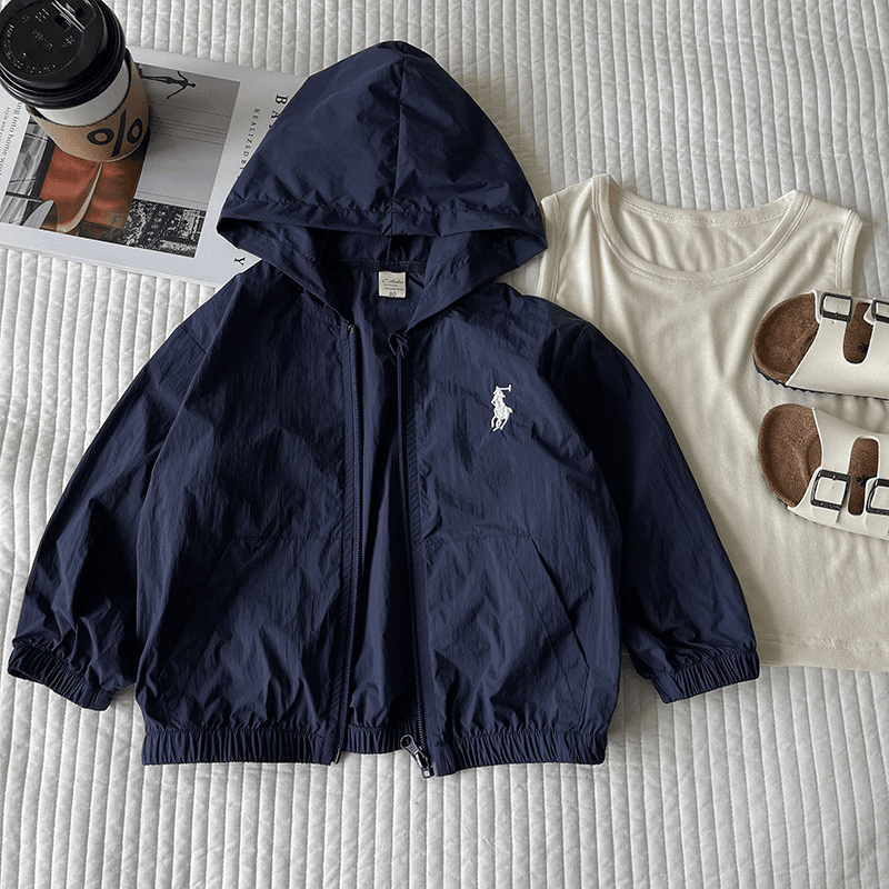 UPF50＋儿童抗紫外线防晒服2024运动休闲男女宝宝外出服薄款宽松