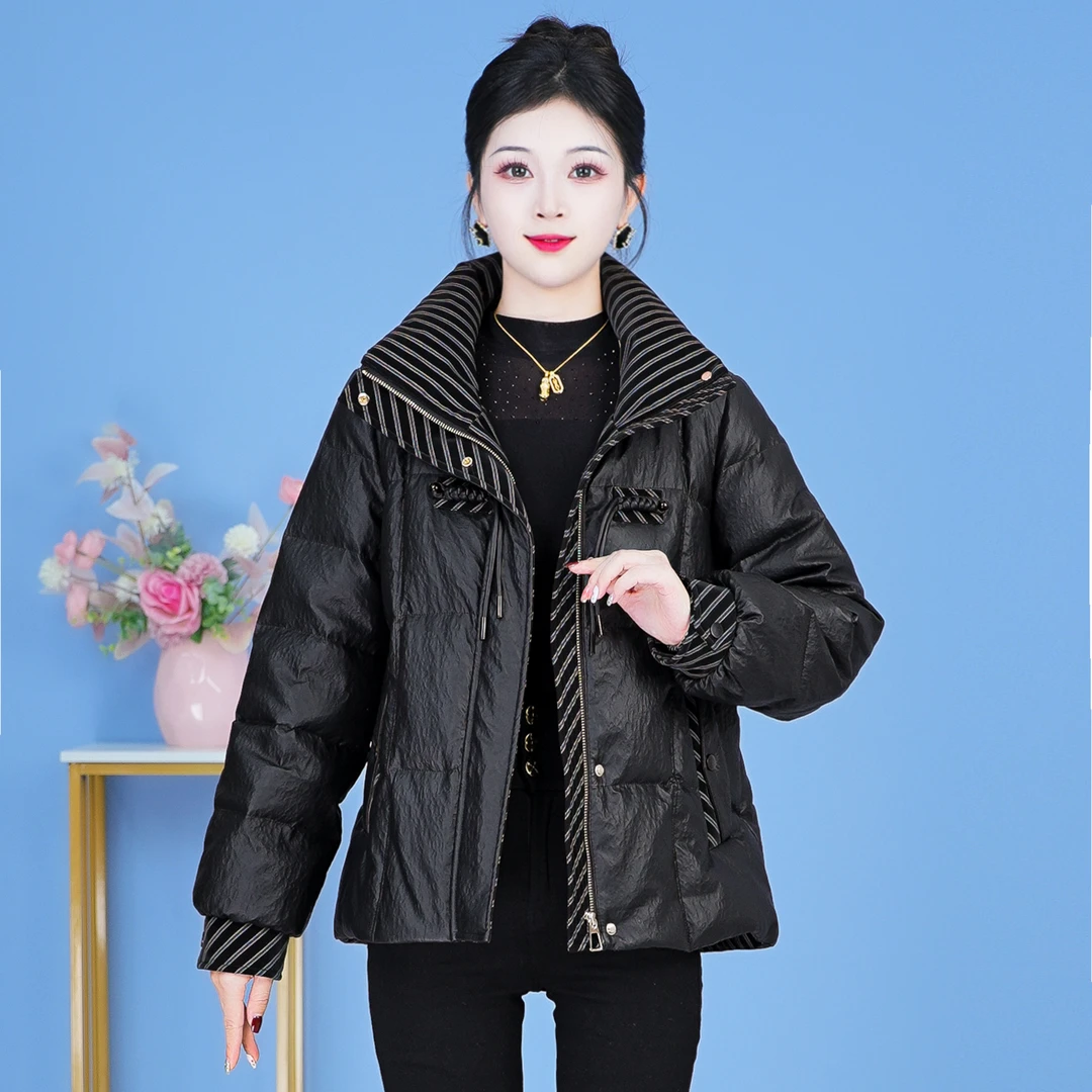 【SJYF3220】2024年秋冬新款时尚洋气宽松保暖加厚显瘦短款羽绒服