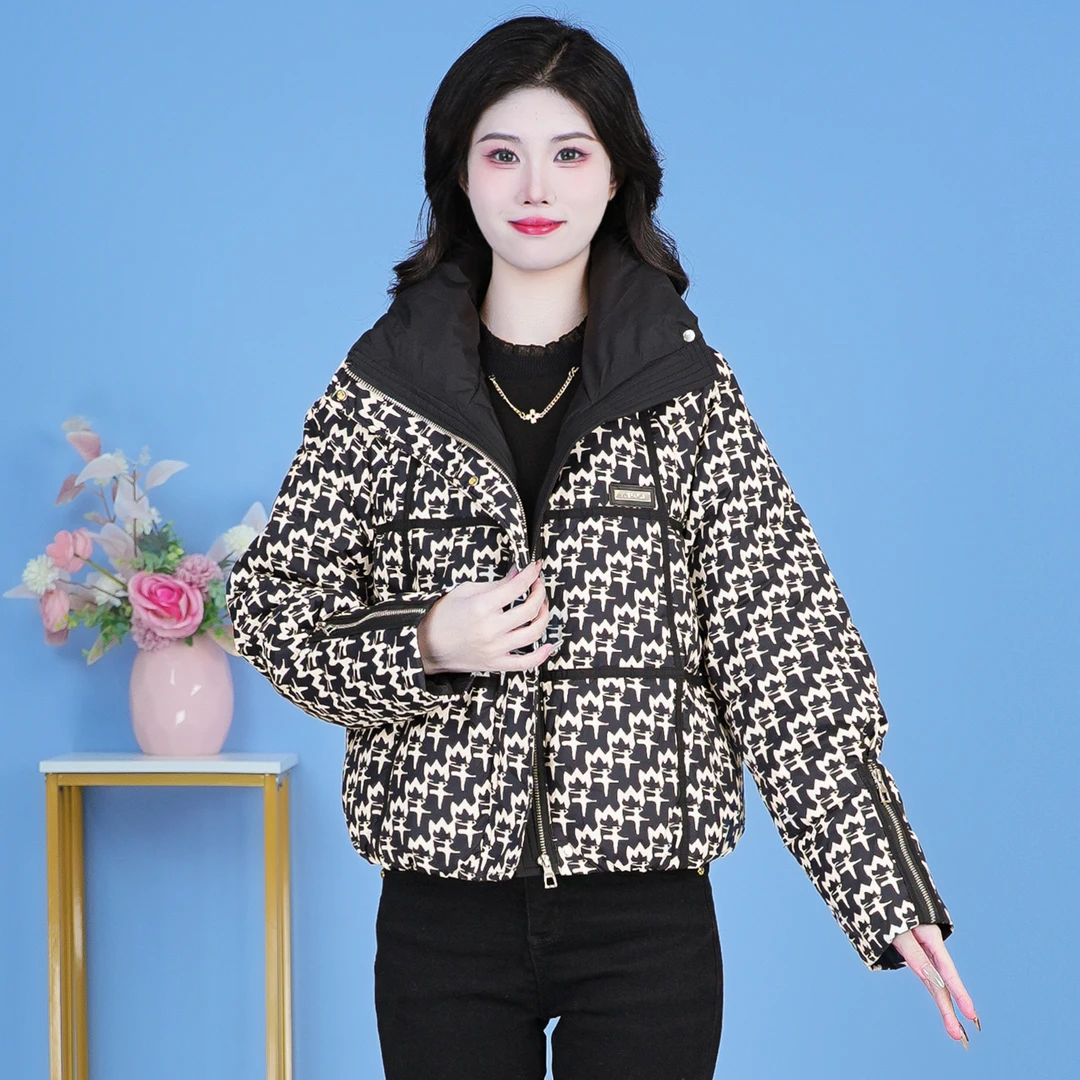短款洋气百搭秋冬新款时尚洋气宽松保暖加厚显瘦羽绒服【SJYF3713】