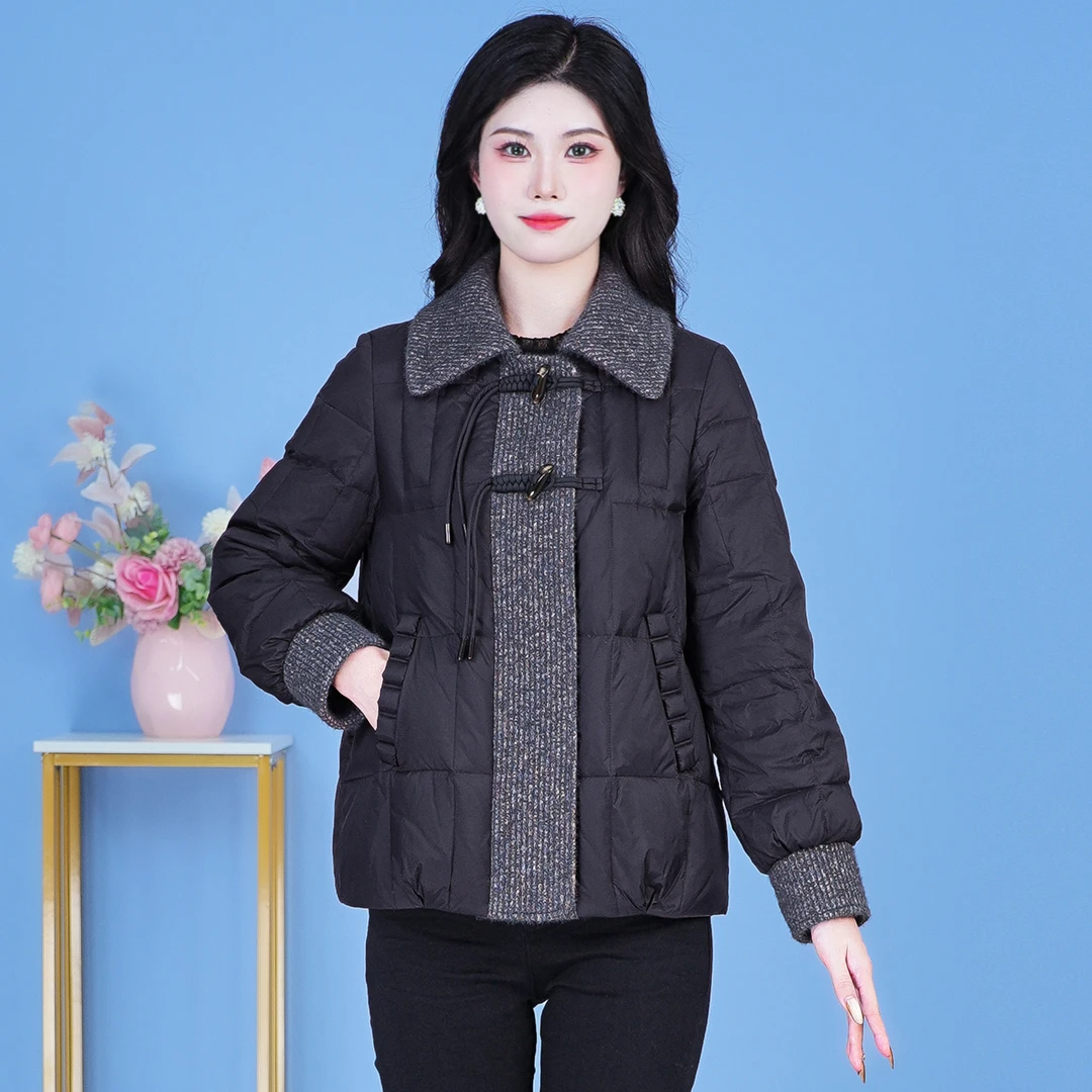 【SJYF3305】2024年秋冬新款时尚洋气宽松保暖加厚显瘦羽绒服
