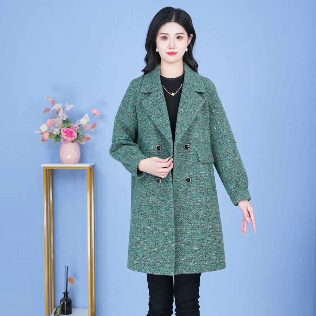 【SJYF2551】秋季新款时尚百搭长款气质显瘦休闲上衣女外套